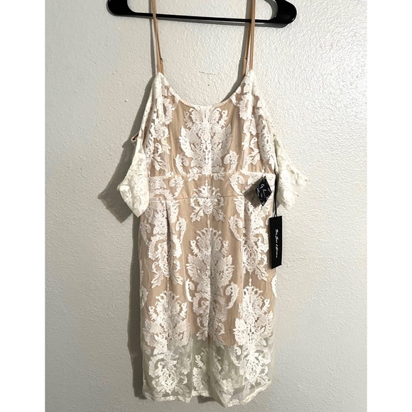 For Love & Lemon Corset Lace Mini Dress in White - Picture 2 of 5